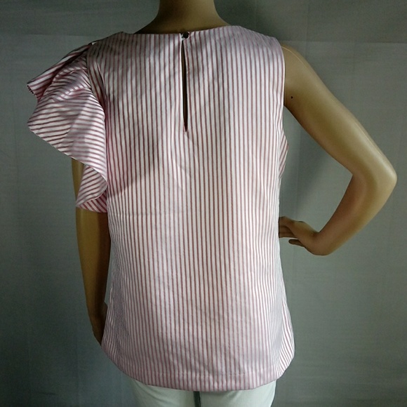 BANANA REPUBLIC STRIPPED ONE SHOULDER  TOP SIZE S - Picture 5 of 8